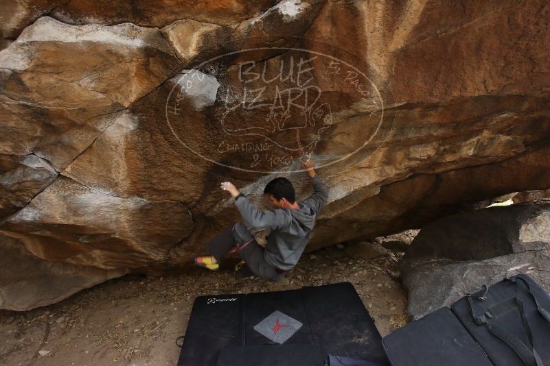 Bouldering in Hueco Tanks on 03/16/2019 with Blue Lizard Climbing and Yoga

Filename: SRM_20190316_1720540.jpg
Aperture: f/5.0
Shutter Speed: 1/200
Body: Canon EOS-1D Mark II
Lens: Canon EF 16-35mm f/2.8 L