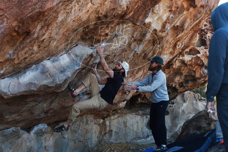 Bouldering in Hueco Tanks on 03/17/2019 with Blue Lizard Climbing and Yoga
Filename: SRM_20190317_1004330.jpg
Aperture: f/4.0
Shutter Speed: 1/320
Body: Canon EOS-1D Mark II
Lens: Canon EF 50mm f/1.8 II