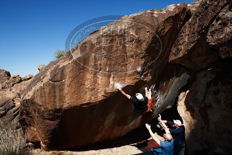 Bouldering in Hueco Tanks on 03/17/2019 with Blue Lizard Climbing and Yoga
Filename: SRM_20190317_1101530.jpg
Aperture: f/5.6
Shutter Speed: 1/250
Body: Canon EOS-1D Mark II
Lens: Canon EF 16-35mm f/2.8 L