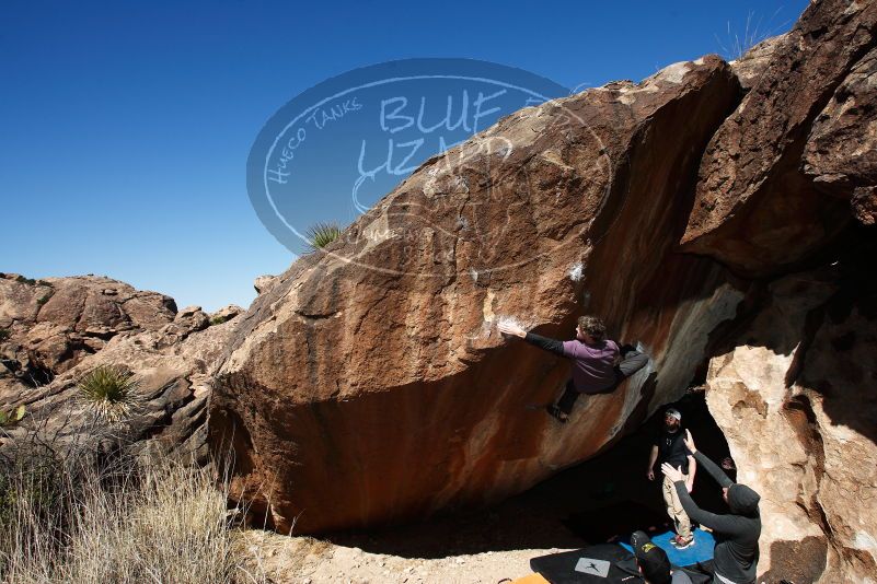 Bouldering in Hueco Tanks on 03/17/2019 with Blue Lizard Climbing and Yoga
Filename: SRM_20190317_1149220.jpg
Aperture: f/6.3
Shutter Speed: 1/250
Body: Canon EOS-1D Mark II
Lens: Canon EF 16-35mm f/2.8 L