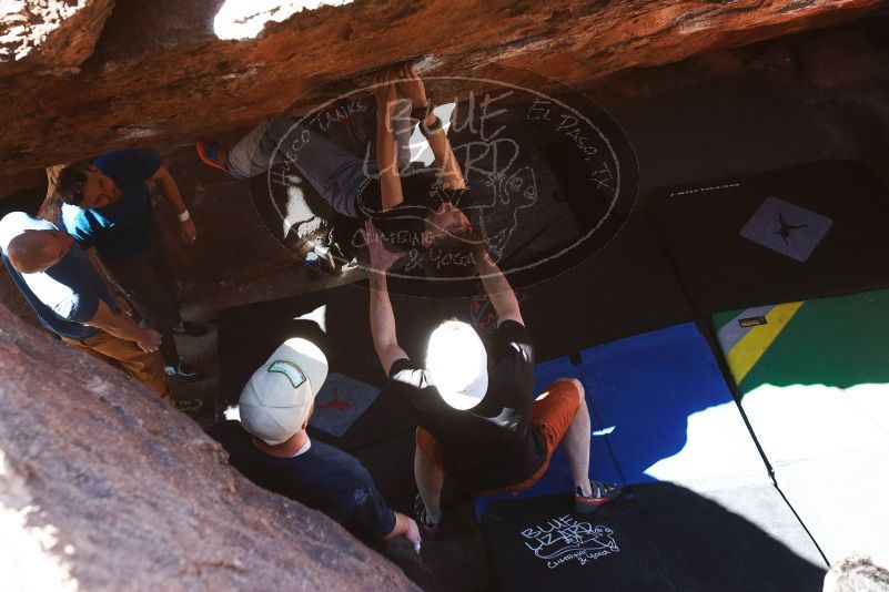 Bouldering in Hueco Tanks on 03/17/2019 with Blue Lizard Climbing and Yoga

Filename: SRM_20190317_1245480.jpg
Aperture: f/5.6
Shutter Speed: 1/400
Body: Canon EOS-1D Mark II
Lens: Canon EF 16-35mm f/2.8 L