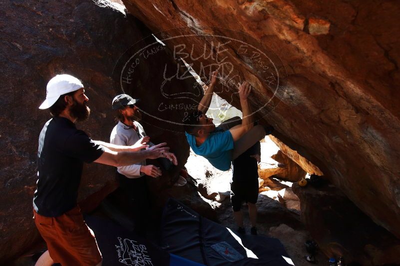 Bouldering in Hueco Tanks on 03/17/2019 with Blue Lizard Climbing and Yoga

Filename: SRM_20190317_1258460.jpg
Aperture: f/5.6
Shutter Speed: 1/500
Body: Canon EOS-1D Mark II
Lens: Canon EF 16-35mm f/2.8 L