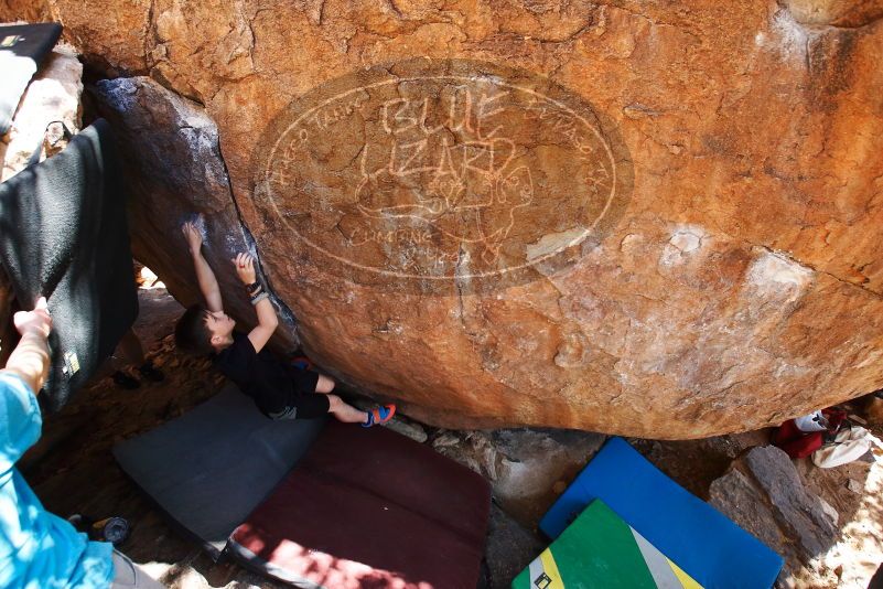 Bouldering in Hueco Tanks on 03/17/2019 with Blue Lizard Climbing and Yoga
Filename: SRM_20190317_1418560.jpg
Aperture: f/5.6
Shutter Speed: 1/200
Body: Canon EOS-1D Mark II
Lens: Canon EF 16-35mm f/2.8 L