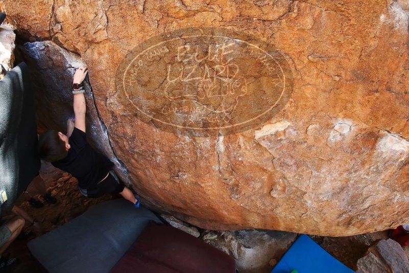 Bouldering in Hueco Tanks on 03/17/2019 with Blue Lizard Climbing and Yoga
Filename: SRM_20190317_1419080.jpg
Aperture: f/5.6
Shutter Speed: 1/200
Body: Canon EOS-1D Mark II
Lens: Canon EF 16-35mm f/2.8 L