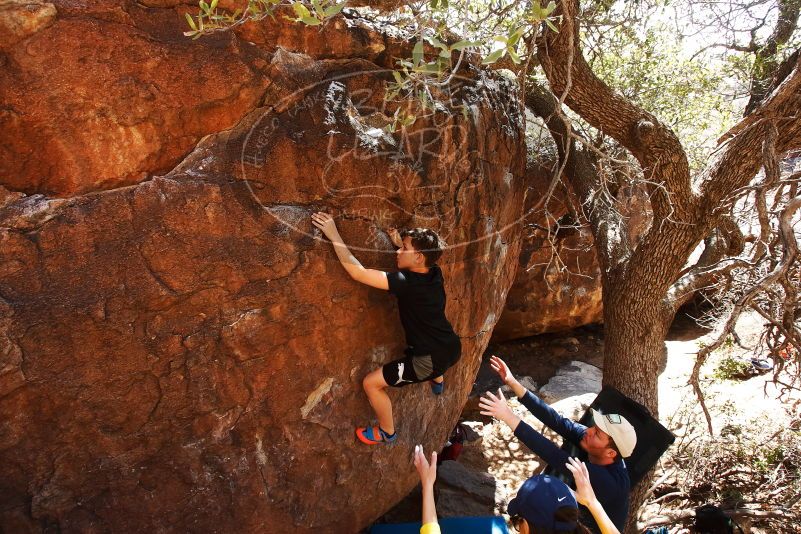 Bouldering in Hueco Tanks on 03/17/2019 with Blue Lizard Climbing and Yoga

Filename: SRM_20190317_1427380.jpg
Aperture: f/5.6
Shutter Speed: 1/320
Body: Canon EOS-1D Mark II
Lens: Canon EF 16-35mm f/2.8 L