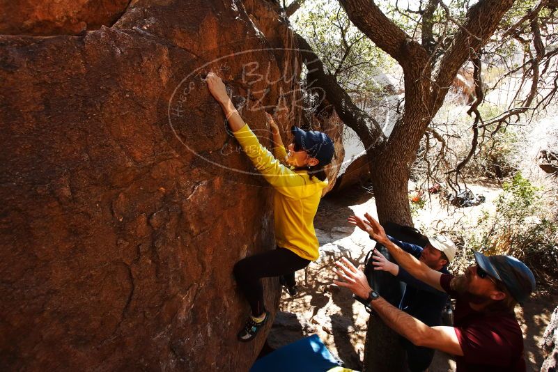 Bouldering in Hueco Tanks on 03/17/2019 with Blue Lizard Climbing and Yoga

Filename: SRM_20190317_1428550.jpg
Aperture: f/5.6
Shutter Speed: 1/400
Body: Canon EOS-1D Mark II
Lens: Canon EF 16-35mm f/2.8 L