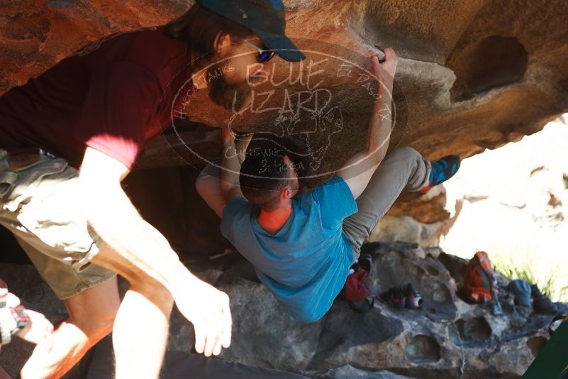 Bouldering in Hueco Tanks on 03/17/2019 with Blue Lizard Climbing and Yoga
Filename: SRM_20190317_1620490.jpg
Aperture: f/4.0
Shutter Speed: 1/400
Body: Canon EOS-1D Mark II
Lens: Canon EF 50mm f/1.8 II