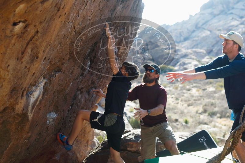Bouldering in Hueco Tanks on 03/17/2019 with Blue Lizard Climbing and Yoga

Filename: SRM_20190317_1711030.jpg
Aperture: f/4.0
Shutter Speed: 1/250
Body: Canon EOS-1D Mark II
Lens: Canon EF 50mm f/1.8 II
