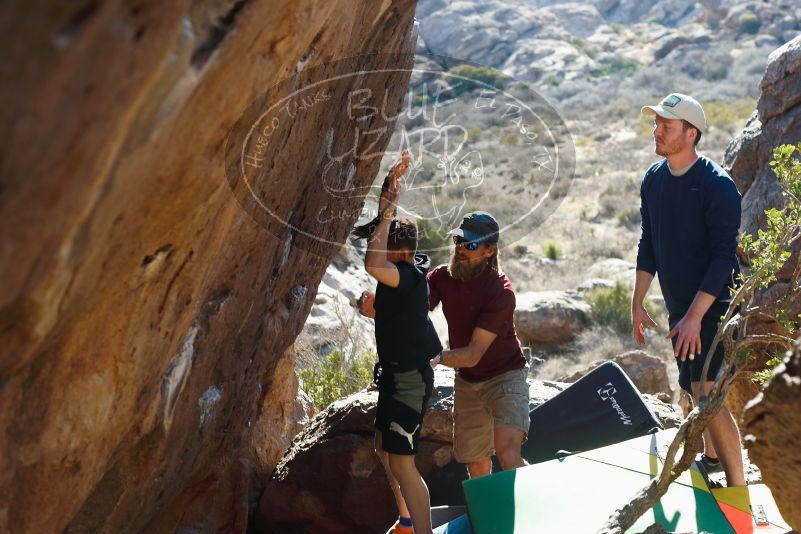 Bouldering in Hueco Tanks on 03/17/2019 with Blue Lizard Climbing and Yoga
Filename: SRM_20190317_1711190.jpg
Aperture: f/4.0
Shutter Speed: 1/250
Body: Canon EOS-1D Mark II
Lens: Canon EF 50mm f/1.8 II