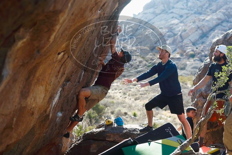 Bouldering in Hueco Tanks on 03/17/2019 with Blue Lizard Climbing and Yoga
Filename: SRM_20190317_1720360.jpg
Aperture: f/4.0
Shutter Speed: 1/250
Body: Canon EOS-1D Mark II
Lens: Canon EF 50mm f/1.8 II