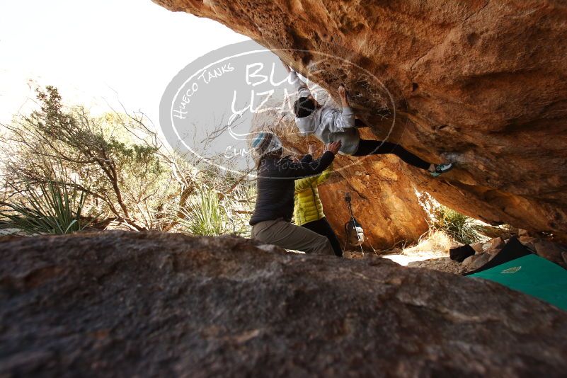 Bouldering in Hueco Tanks on 03/20/2019 with Blue Lizard Climbing and Yoga

Filename: SRM_20190320_1005400.jpg
Aperture: f/5.6
Shutter Speed: 1/250
Body: Canon EOS-1D Mark II
Lens: Canon EF 16-35mm f/2.8 L