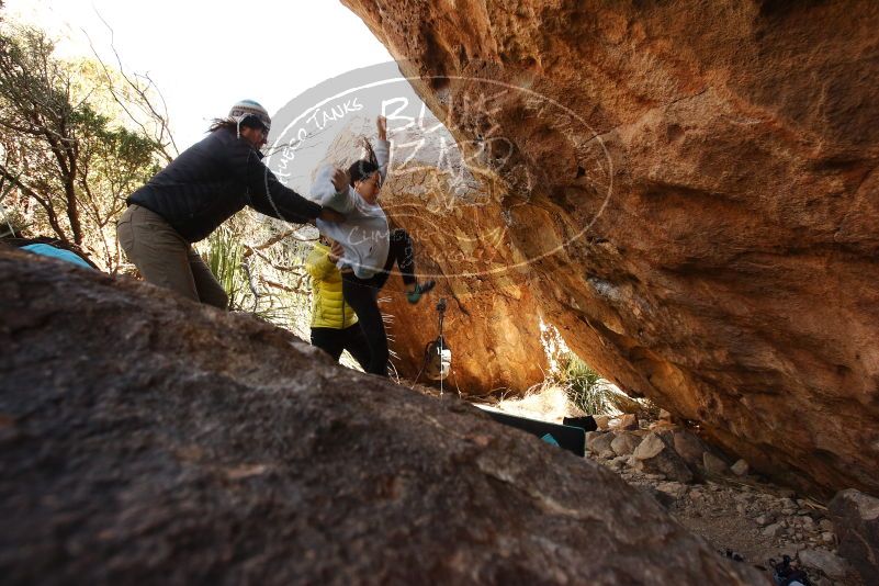 Bouldering in Hueco Tanks on 03/20/2019 with Blue Lizard Climbing and Yoga

Filename: SRM_20190320_1021281.jpg
Aperture: f/5.6
Shutter Speed: 1/250
Body: Canon EOS-1D Mark II
Lens: Canon EF 16-35mm f/2.8 L