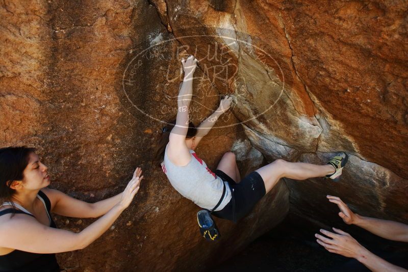Bouldering in Hueco Tanks on 03/29/2019 with Blue Lizard Climbing and Yoga
Filename: SRM_20190329_0950270.jpg
Aperture: f/5.6
Shutter Speed: 1/250
Body: Canon EOS-1D Mark II
Lens: Canon EF 16-35mm f/2.8 L