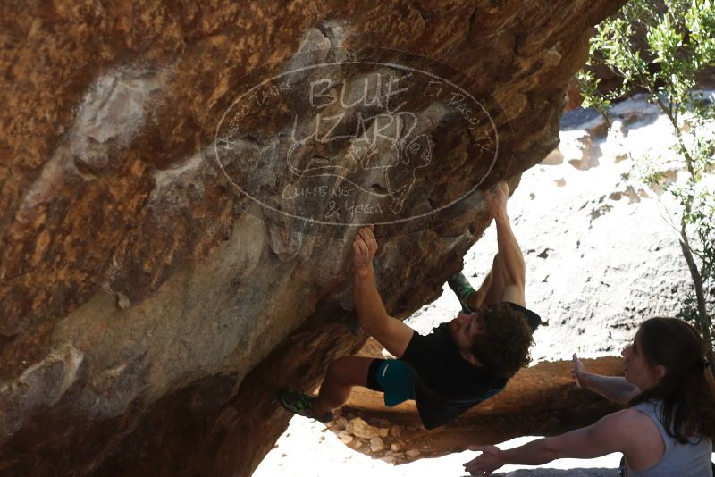 Bouldering in Hueco Tanks on 03/29/2019 with Blue Lizard Climbing and Yoga
Filename: SRM_20190329_1028390.jpg
Aperture: f/5.6
Shutter Speed: 1/250
Body: Canon EOS-1D Mark II
Lens: Canon EF 50mm f/1.8 II