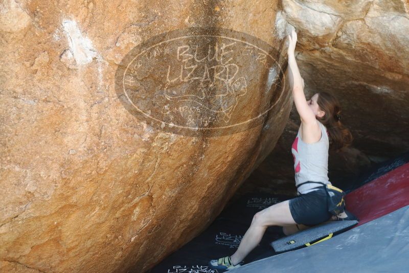 Bouldering in Hueco Tanks on 03/29/2019 with Blue Lizard Climbing and Yoga
Filename: SRM_20190329_1157421.jpg
Aperture: f/4.0
Shutter Speed: 1/200
Body: Canon EOS-1D Mark II
Lens: Canon EF 50mm f/1.8 II