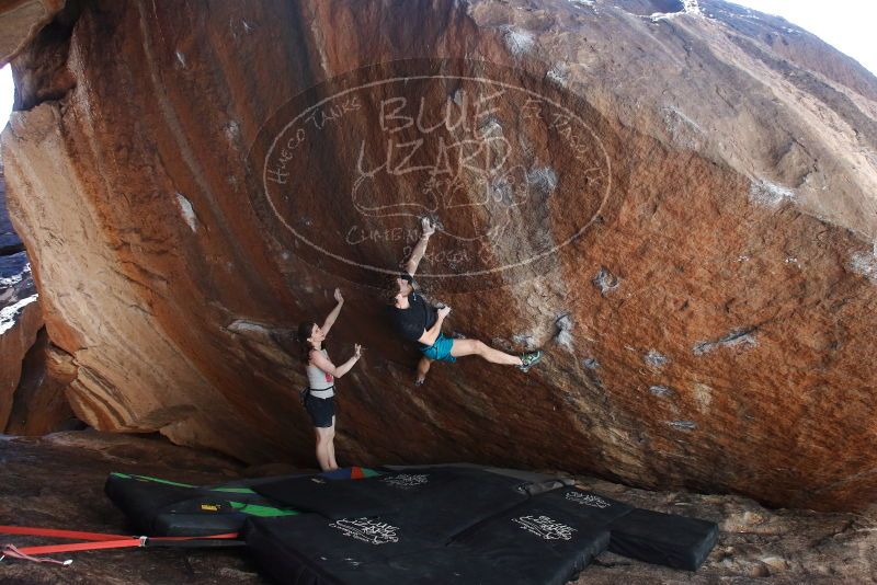 Bouldering in Hueco Tanks on 03/29/2019 with Blue Lizard Climbing and Yoga

Filename: SRM_20190329_1600350.jpg
Aperture: f/5.6
Shutter Speed: 1/250
Body: Canon EOS-1D Mark II
Lens: Canon EF 16-35mm f/2.8 L
