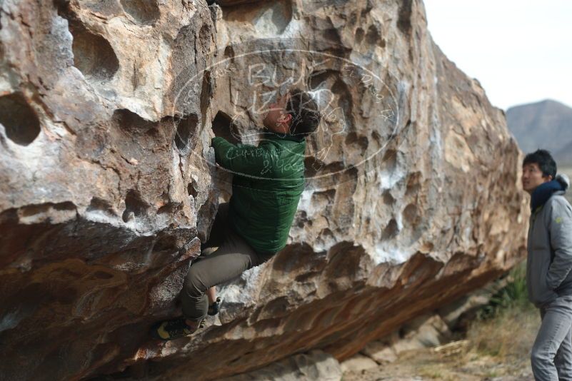 Bouldering in Hueco Tanks on 03/30/2019 with Blue Lizard Climbing and Yoga

Filename: SRM_20190330_0935190.jpg
Aperture: f/2.8
Shutter Speed: 1/800
Body: Canon EOS-1D Mark II
Lens: Canon EF 50mm f/1.8 II