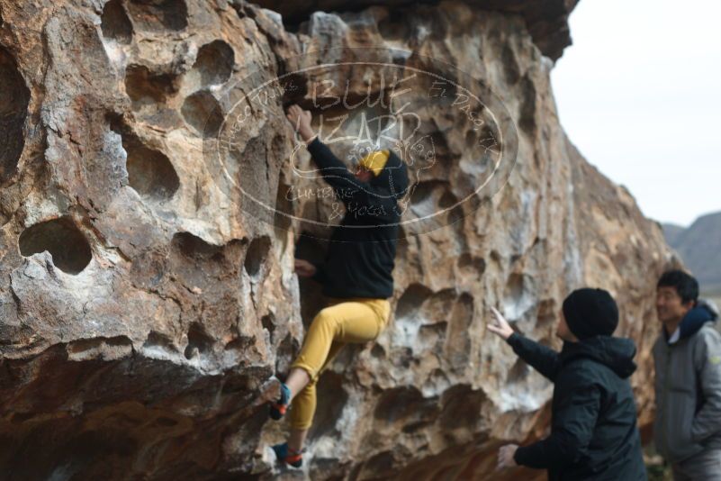 Bouldering in Hueco Tanks on 03/30/2019 with Blue Lizard Climbing and Yoga

Filename: SRM_20190330_0936190.jpg
Aperture: f/4.0
Shutter Speed: 1/400
Body: Canon EOS-1D Mark II
Lens: Canon EF 50mm f/1.8 II
