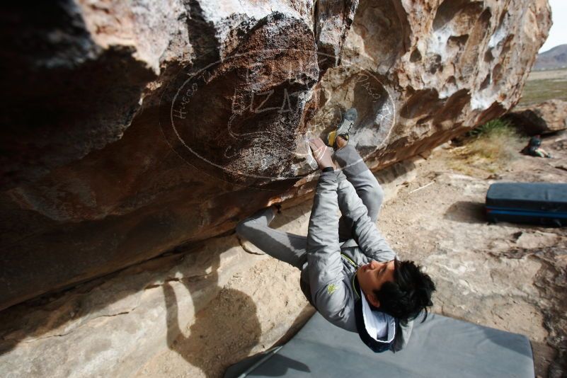 Bouldering in Hueco Tanks on 03/30/2019 with Blue Lizard Climbing and Yoga

Filename: SRM_20190330_0954550.jpg
Aperture: f/5.6
Shutter Speed: 1/320
Body: Canon EOS-1D Mark II
Lens: Canon EF 16-35mm f/2.8 L