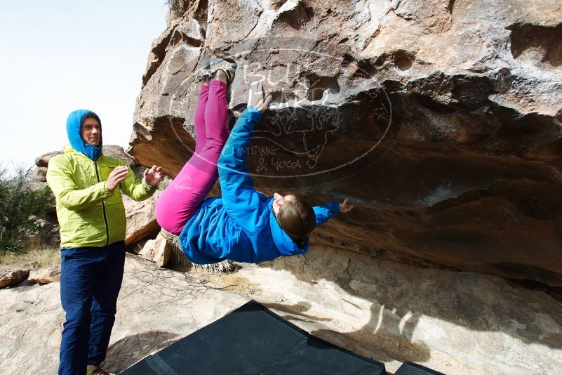 Bouldering in Hueco Tanks on 03/30/2019 with Blue Lizard Climbing and Yoga

Filename: SRM_20190330_1014560.jpg
Aperture: f/5.6
Shutter Speed: 1/320
Body: Canon EOS-1D Mark II
Lens: Canon EF 16-35mm f/2.8 L