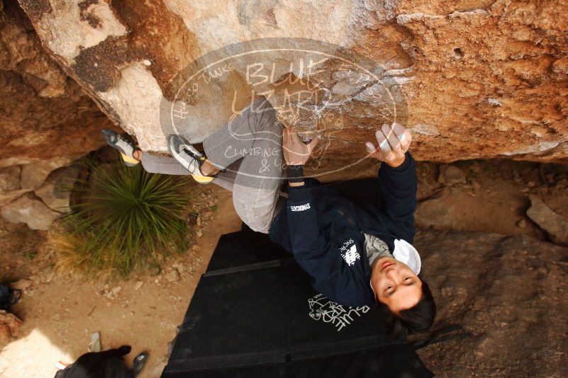 Bouldering in Hueco Tanks on 03/30/2019 with Blue Lizard Climbing and Yoga

Filename: SRM_20190330_1259400.jpg
Aperture: f/5.6
Shutter Speed: 1/400
Body: Canon EOS-1D Mark II
Lens: Canon EF 16-35mm f/2.8 L