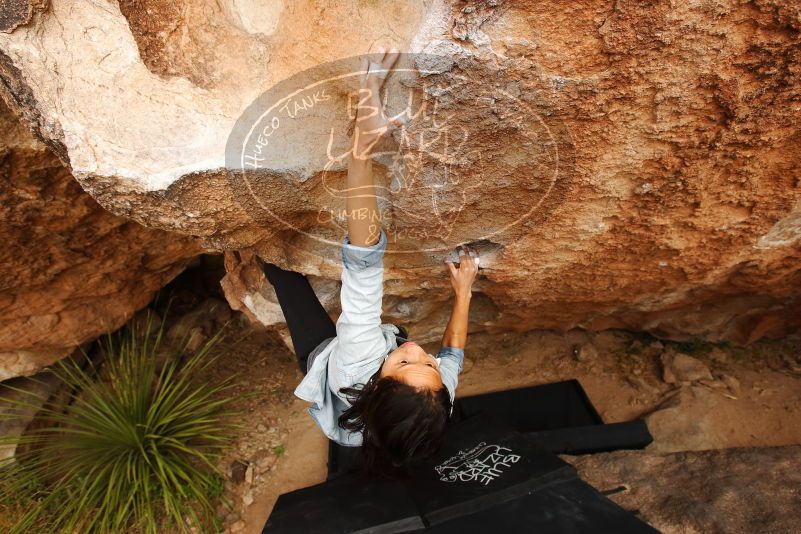 Bouldering in Hueco Tanks on 03/30/2019 with Blue Lizard Climbing and Yoga

Filename: SRM_20190330_1318450.jpg
Aperture: f/5.6
Shutter Speed: 1/250
Body: Canon EOS-1D Mark II
Lens: Canon EF 16-35mm f/2.8 L