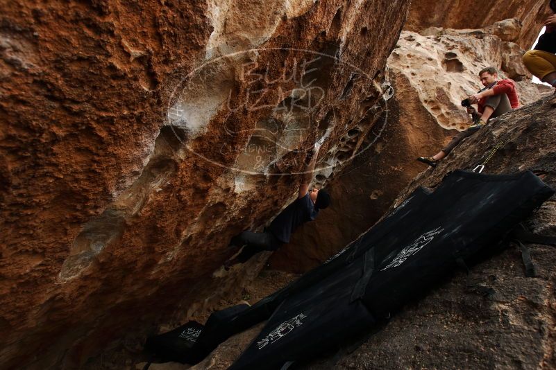 Bouldering in Hueco Tanks on 03/30/2019 with Blue Lizard Climbing and Yoga
Filename: SRM_20190330_1458420.jpg
Aperture: f/5.6
Shutter Speed: 1/250
Body: Canon EOS-1D Mark II
Lens: Canon EF 16-35mm f/2.8 L