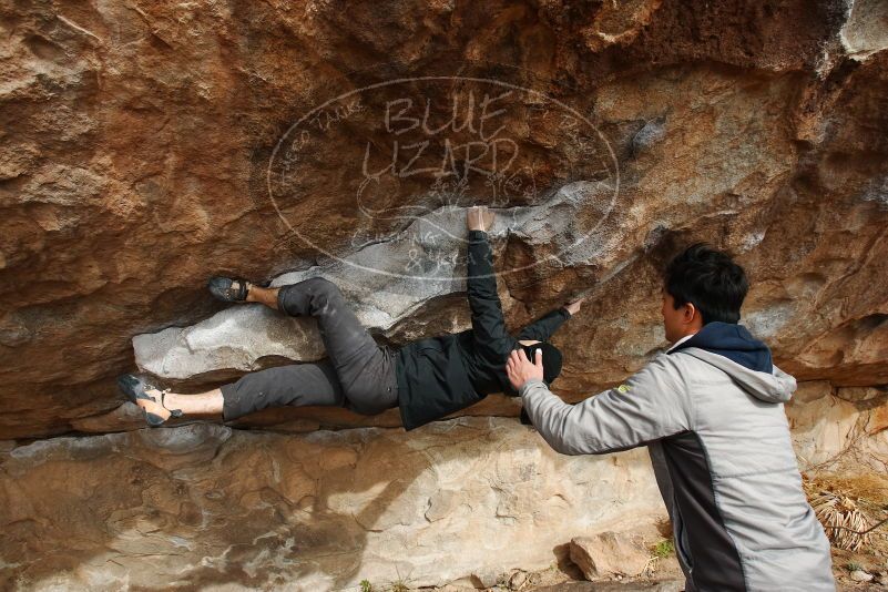 Bouldering in Hueco Tanks on 03/30/2019 with Blue Lizard Climbing and Yoga

Filename: SRM_20190330_1617280.jpg
Aperture: f/5.6
Shutter Speed: 1/320
Body: Canon EOS-1D Mark II
Lens: Canon EF 16-35mm f/2.8 L