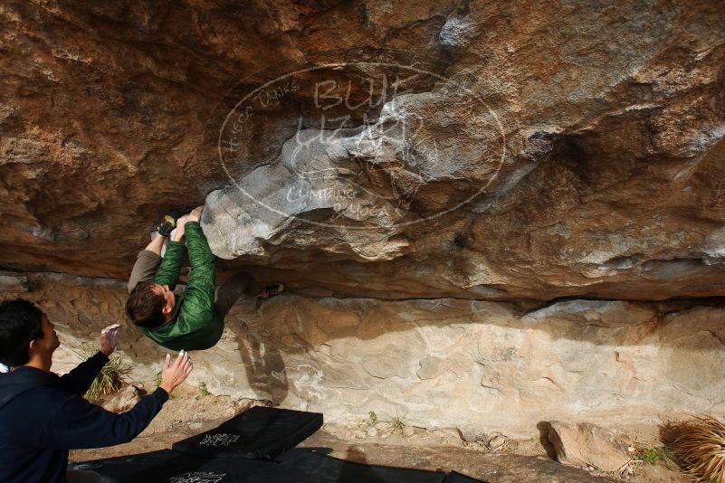 Bouldering in Hueco Tanks on 03/30/2019 with Blue Lizard Climbing and Yoga
Filename: SRM_20190330_1625510.jpg
Aperture: f/5.6
Shutter Speed: 1/400
Body: Canon EOS-1D Mark II
Lens: Canon EF 16-35mm f/2.8 L