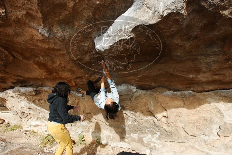 Bouldering in Hueco Tanks on 03/30/2019 with Blue Lizard Climbing and Yoga

Filename: SRM_20190330_1635400.jpg
Aperture: f/5.6
Shutter Speed: 1/250
Body: Canon EOS-1D Mark II
Lens: Canon EF 16-35mm f/2.8 L