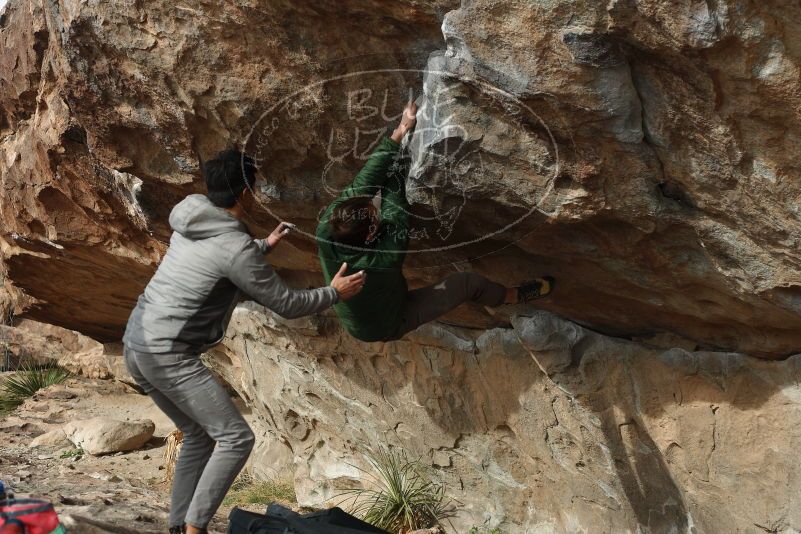 Bouldering in Hueco Tanks on 03/30/2019 with Blue Lizard Climbing and Yoga
Filename: SRM_20190330_1644390.jpg
Aperture: f/4.0
Shutter Speed: 1/500
Body: Canon EOS-1D Mark II
Lens: Canon EF 50mm f/1.8 II