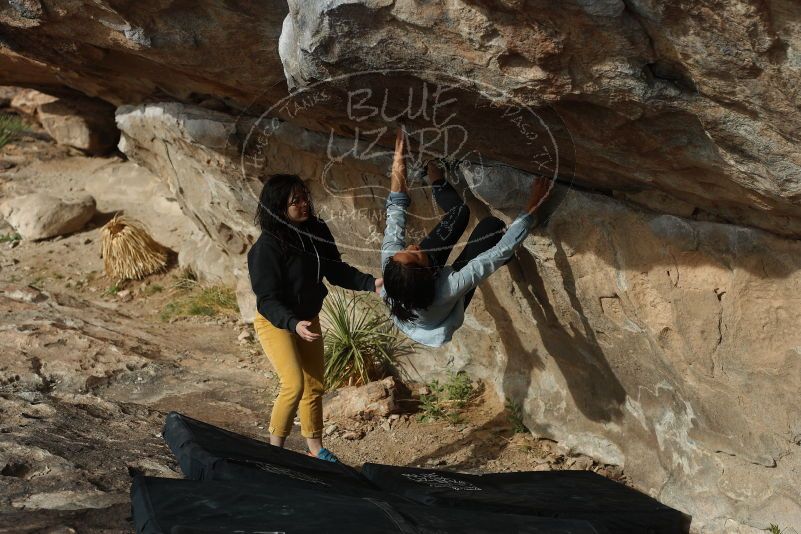 Bouldering in Hueco Tanks on 03/30/2019 with Blue Lizard Climbing and Yoga
Filename: SRM_20190330_1655050.jpg
Aperture: f/4.0
Shutter Speed: 1/640
Body: Canon EOS-1D Mark II
Lens: Canon EF 50mm f/1.8 II