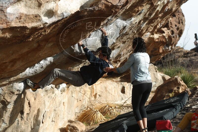 Bouldering in Hueco Tanks on 03/30/2019 with Blue Lizard Climbing and Yoga

Filename: SRM_20190330_1730570.jpg
Aperture: f/4.0
Shutter Speed: 1/400
Body: Canon EOS-1D Mark II
Lens: Canon EF 50mm f/1.8 II