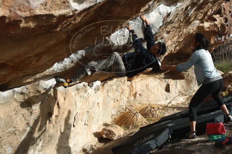 Bouldering in Hueco Tanks on 03/30/2019 with Blue Lizard Climbing and Yoga

Filename: SRM_20190330_1731040.jpg
Aperture: f/4.0
Shutter Speed: 1/400
Body: Canon EOS-1D Mark II
Lens: Canon EF 50mm f/1.8 II