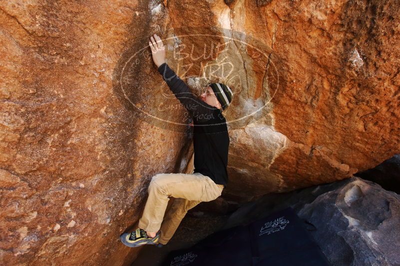 Bouldering in Hueco Tanks on 03/31/2019 with Blue Lizard Climbing and Yoga
Filename: SRM_20190331_1207140.jpg
Aperture: f/5.6
Shutter Speed: 1/250
Body: Canon EOS-1D Mark II
Lens: Canon EF 16-35mm f/2.8 L
