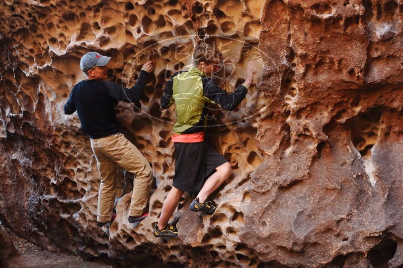 Bouldering in Hueco Tanks on 03/31/2019 with Blue Lizard Climbing and Yoga

Filename: SRM_20190331_1521140.jpg
Aperture: f/3.5
Shutter Speed: 1/80
Body: Canon EOS-1D Mark II
Lens: Canon EF 50mm f/1.8 II