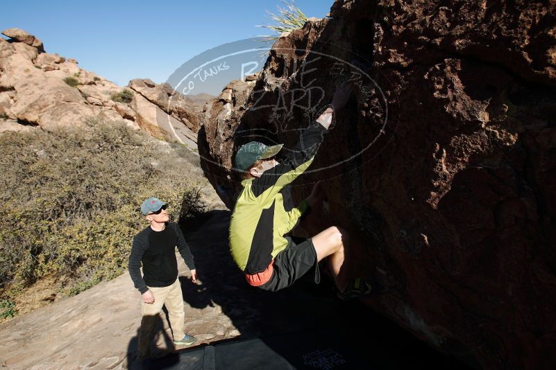 Bouldering in Hueco Tanks on 03/31/2019 with Blue Lizard Climbing and Yoga
Filename: SRM_20190331_1645520.jpg
Aperture: f/5.6
Shutter Speed: 1/250
Body: Canon EOS-1D Mark II
Lens: Canon EF 16-35mm f/2.8 L