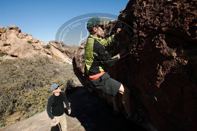Bouldering in Hueco Tanks on 03/31/2019 with Blue Lizard Climbing and Yoga

Filename: SRM_20190331_1645580.jpg
Aperture: f/5.6
Shutter Speed: 1/250
Body: Canon EOS-1D Mark II
Lens: Canon EF 16-35mm f/2.8 L