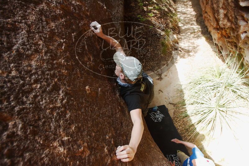Bouldering in Hueco Tanks on 04/05/2019 with Blue Lizard Climbing and Yoga
Filename: SRM_20190405_1142210.jpg
Aperture: f/5.6
Shutter Speed: 1/400
Body: Canon EOS-1D Mark II
Lens: Canon EF 16-35mm f/2.8 L