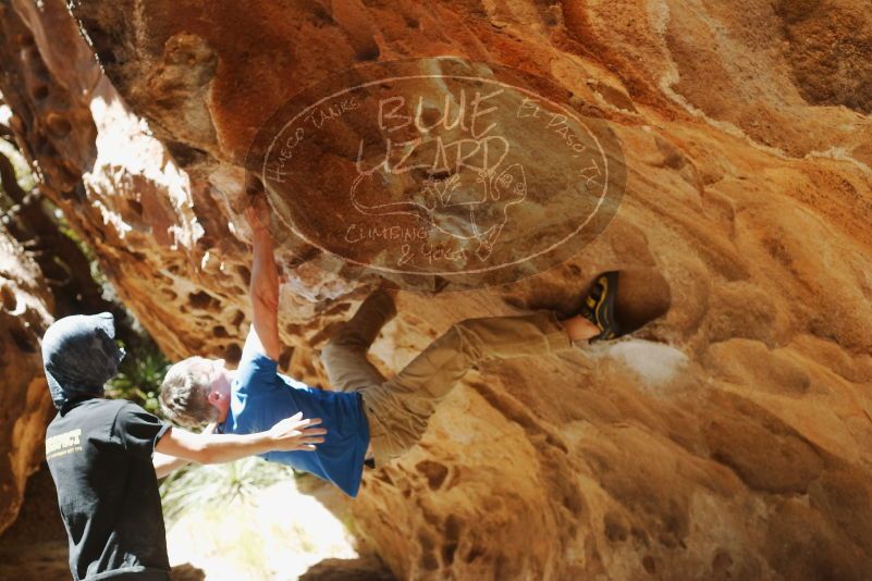 Bouldering in Hueco Tanks on 04/05/2019 with Blue Lizard Climbing and Yoga
Filename: SRM_20190405_1222301.jpg
Aperture: f/4.0
Shutter Speed: 1/500
Body: Canon EOS-1D Mark II
Lens: Canon EF 50mm f/1.8 II