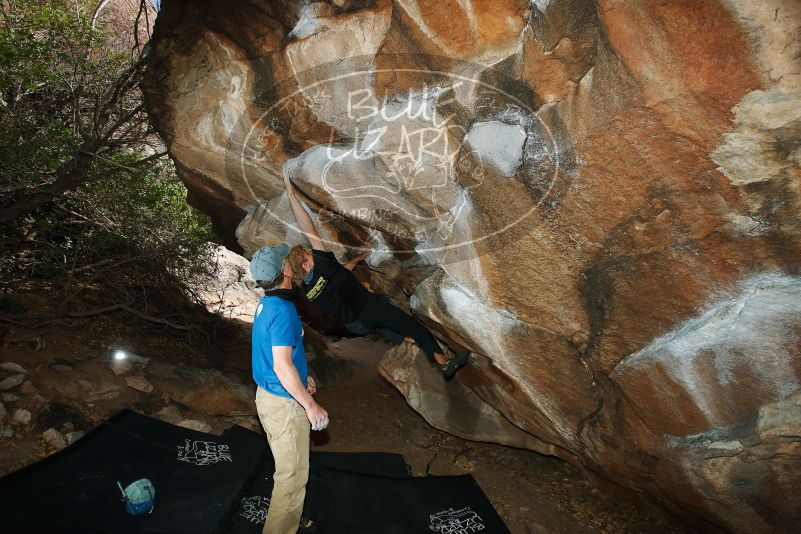 Bouldering in Hueco Tanks on 04/05/2019 with Blue Lizard Climbing and Yoga
Filename: SRM_20190405_1648200.jpg
Aperture: f/5.6
Shutter Speed: 1/250
Body: Canon EOS-1D Mark II
Lens: Canon EF 16-35mm f/2.8 L