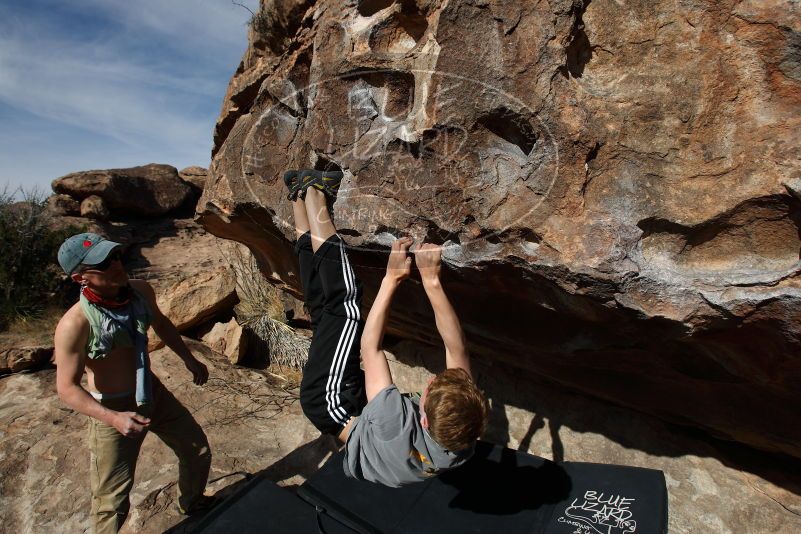 Bouldering in Hueco Tanks on 04/06/2019 with Blue Lizard Climbing and Yoga

Filename: SRM_20190406_0929580.jpg
Aperture: f/5.6
Shutter Speed: 1/500
Body: Canon EOS-1D Mark II
Lens: Canon EF 16-35mm f/2.8 L