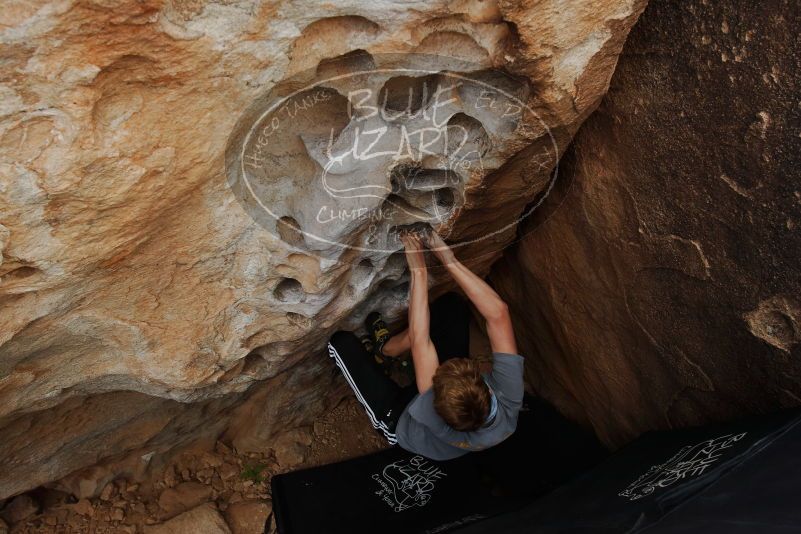Bouldering in Hueco Tanks on 04/06/2019 with Blue Lizard Climbing and Yoga
Filename: SRM_20190406_1144540.jpg
Aperture: f/5.6
Shutter Speed: 1/250
Body: Canon EOS-1D Mark II
Lens: Canon EF 16-35mm f/2.8 L