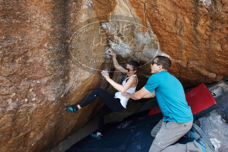 Bouldering in Hueco Tanks on 04/13/2019 with Blue Lizard Climbing and Yoga
Filename: SRM_20190413_1114150.jpg
Aperture: f/5.6
Shutter Speed: 1/400
Body: Canon EOS-1D Mark II
Lens: Canon EF 16-35mm f/2.8 L
