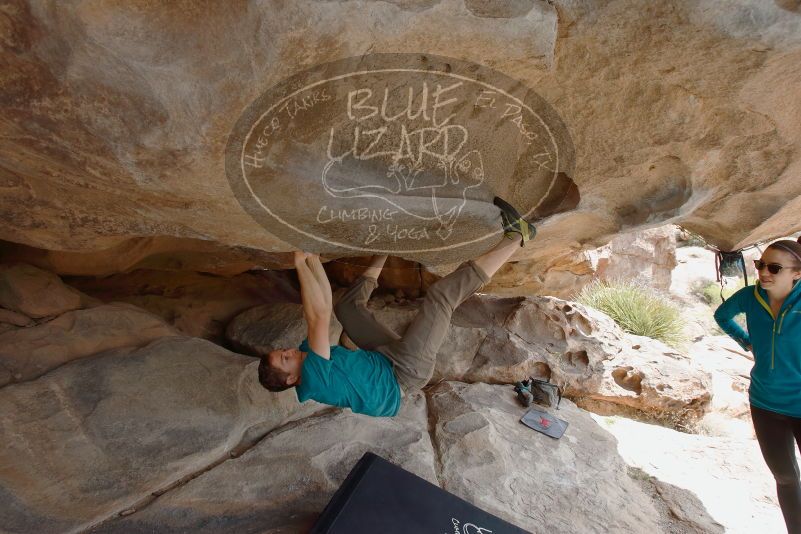 Bouldering in Hueco Tanks on 04/13/2019 with Blue Lizard Climbing and Yoga
Filename: SRM_20190413_1212020.jpg
Aperture: f/5.6
Shutter Speed: 1/200
Body: Canon EOS-1D Mark II
Lens: Canon EF 16-35mm f/2.8 L