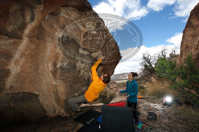 Bouldering in Hueco Tanks on 04/13/2019 with Blue Lizard Climbing and Yoga
Filename: SRM_20190413_1422450.jpg
Aperture: f/5.6
Shutter Speed: 1/250
Body: Canon EOS-1D Mark II
Lens: Canon EF 16-35mm f/2.8 L